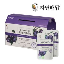 JAYEONHEADAB Premium Organic NFC Cold Pressed Prune Juice Extract 100% Rich Fiber 30 Packs _ Made in Korea